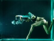 Woman in Black Bikini Underwater Photography